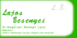lajos besenyei business card